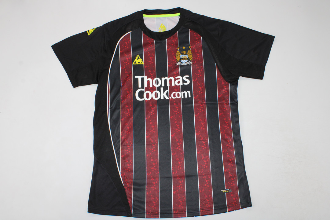 AAA Quality Manchester City 08/09 Away Black/Red Soccer Jersey